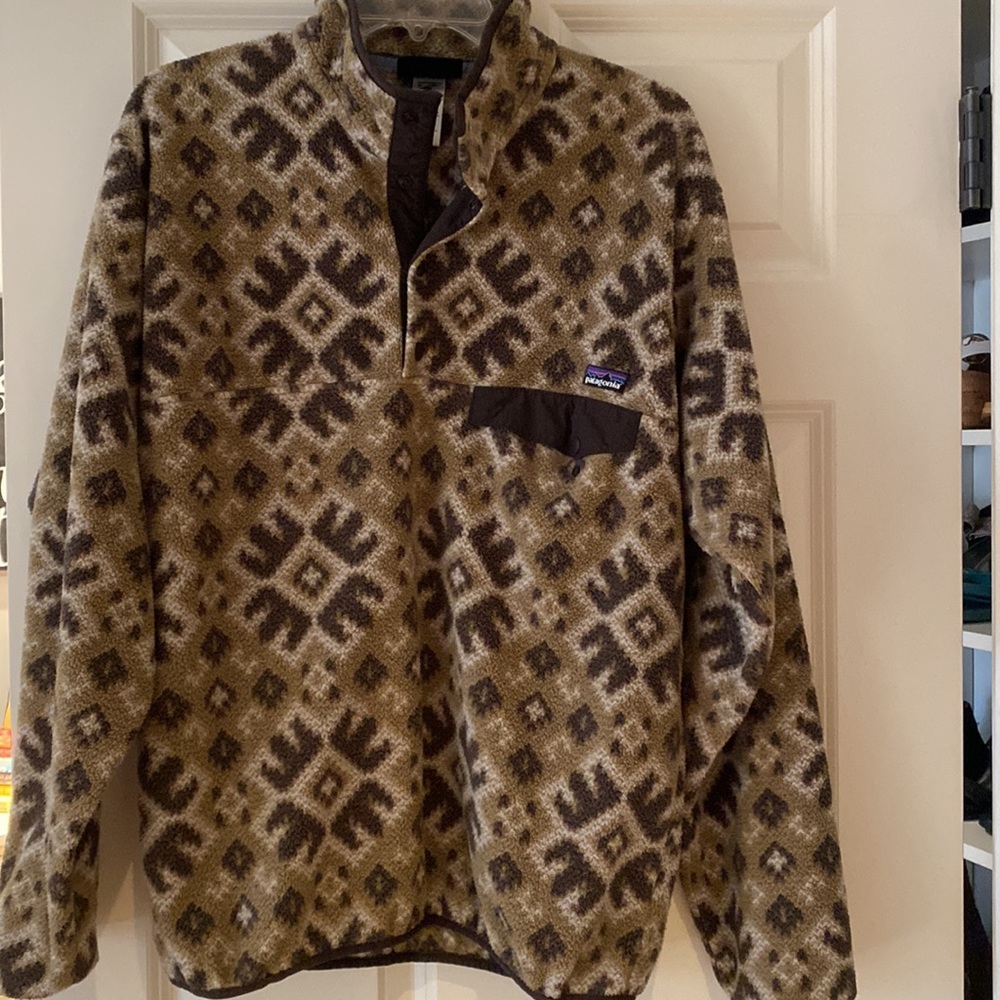 Patagonia Synchilla Aztec print fleece sweatshirt